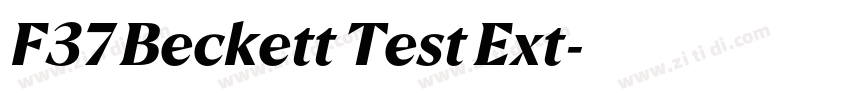 F37 Beckett Test Ext字体转换 F37 Beckett Test Ext字体转换
